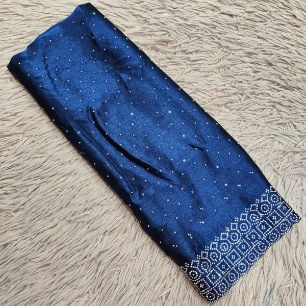Satin Fabric Heavy Stone Work Hijabs | HJ10